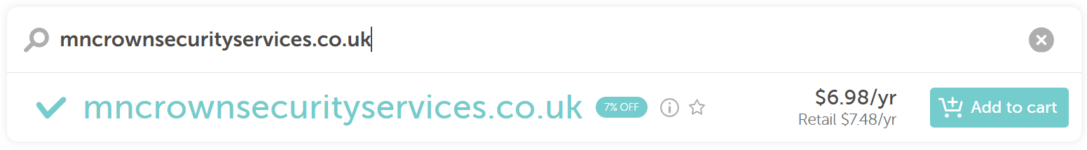 Domain search result for mncrownsecurityservices.co.uk